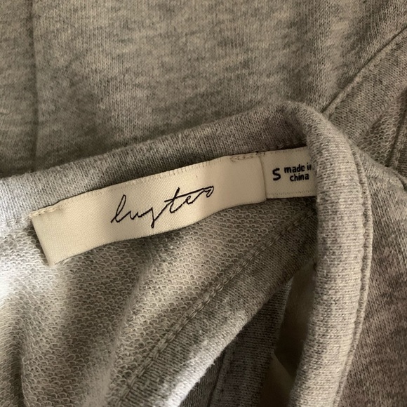 LUSTER Optical Illusion Racerback Tank Dress With Zipper Back Grey Size Small - Picture 7 of 9